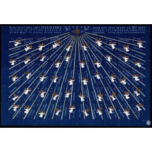 1952 - Danmark. - Julemærkeark Engel mellem strålerne - Frimærke - Postfrisk.